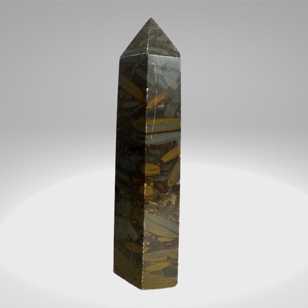 Natural Bamboo Jasper crystal tower - Picture 4 of 4